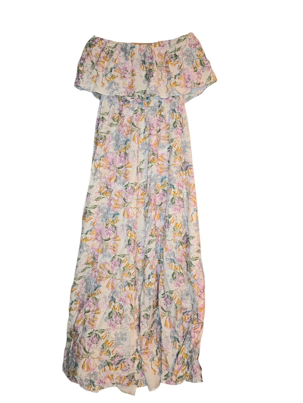 NWT Aakaa Floral Strapless Maxi Dress Size L - Picture 2 of 8